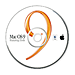 white disc with orange 9 logo